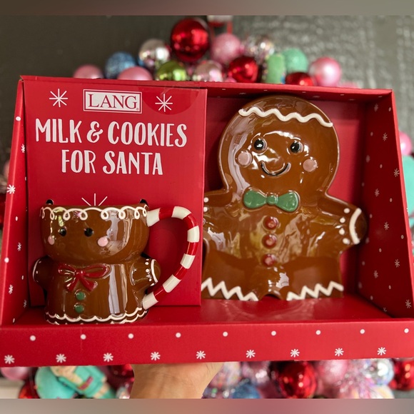 ✨NEW🍪LANG Gingerbread Plate and Mug Set for Milk and Cookies for Santa🎅🏽 - Picture 7 of 7